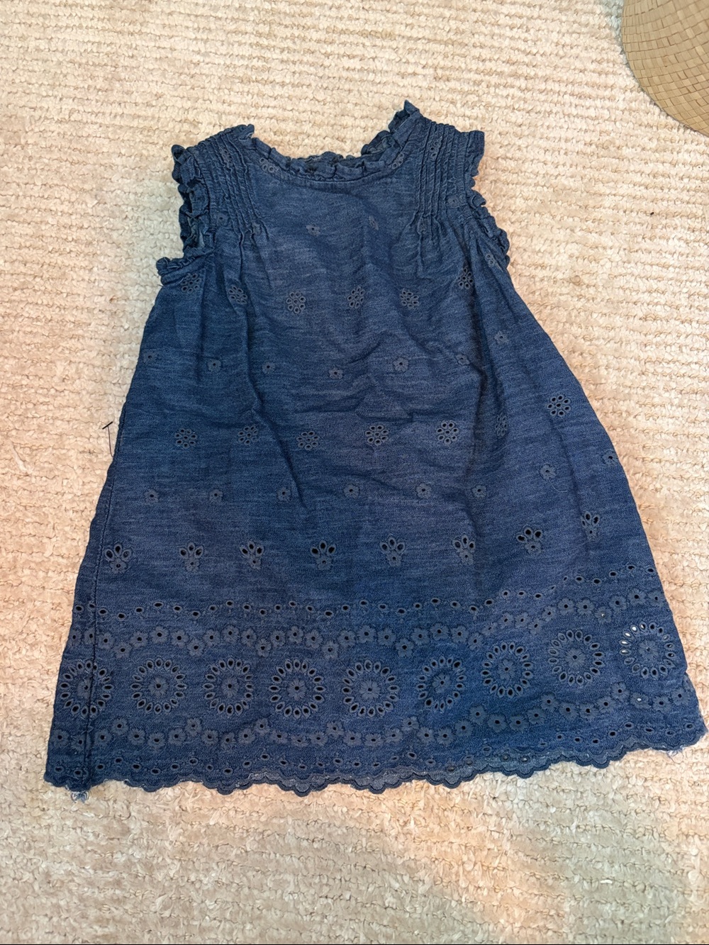 Doen x GAP Blue Eyelet Ruffle Dress